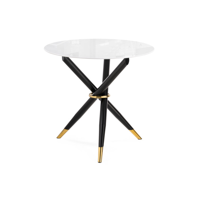 Стеклянный стол Rock 100х75 white / black Стеклянный стол Rock 100х75 white / black