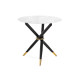 Стеклянный стол Rock 100х75 white / black Стеклянный стол Rock 100х75 white / black